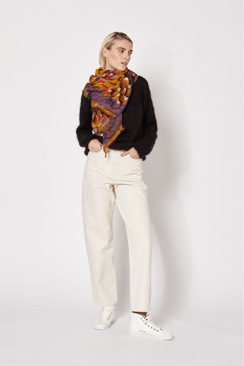 FOULARD OCTAVE MOUTARDE