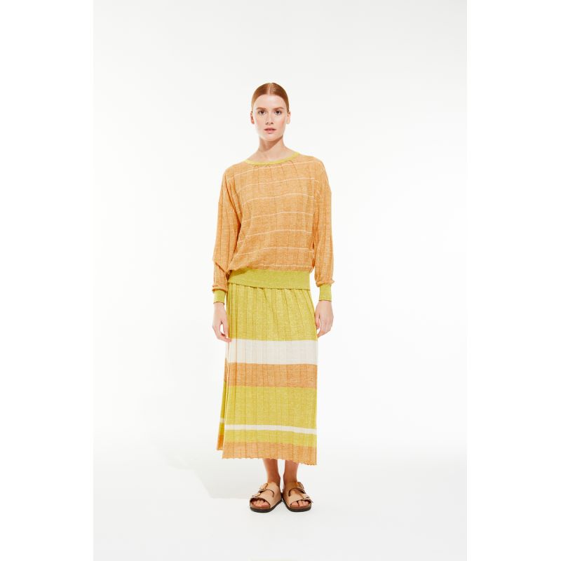 Jupe Lisa Jaspe Ambre Naturel