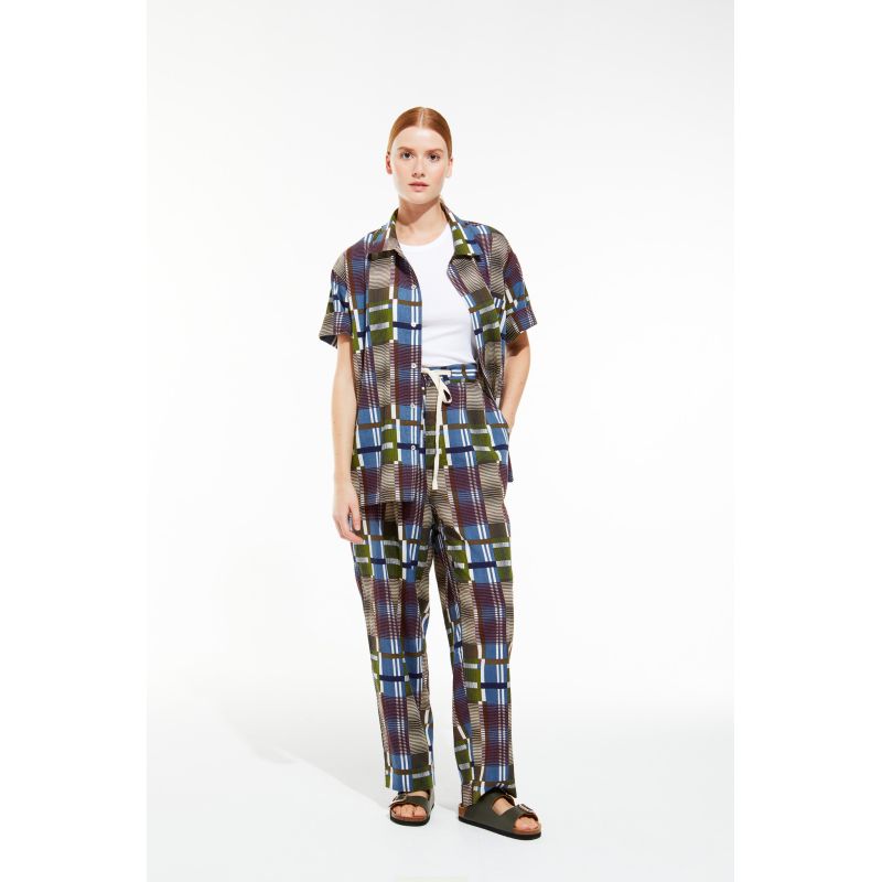 Chemise Delhi Orage Bleu Gris