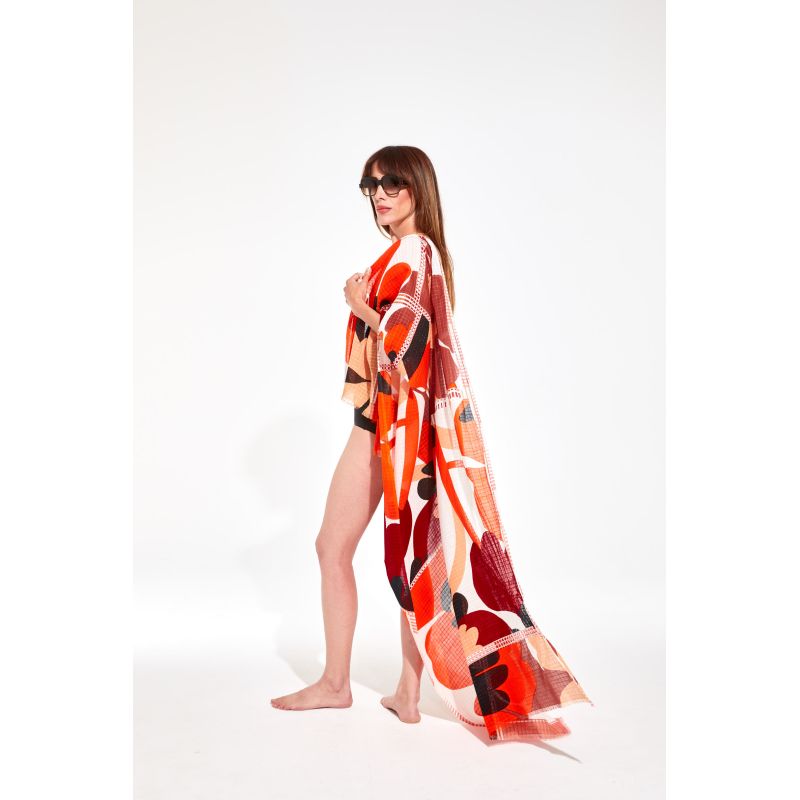 Foulard Bloom Vermillon