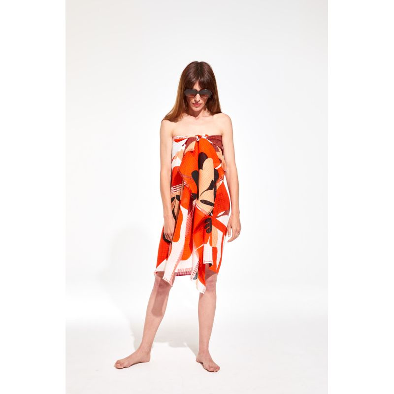 Foulard Bloom Vermillon