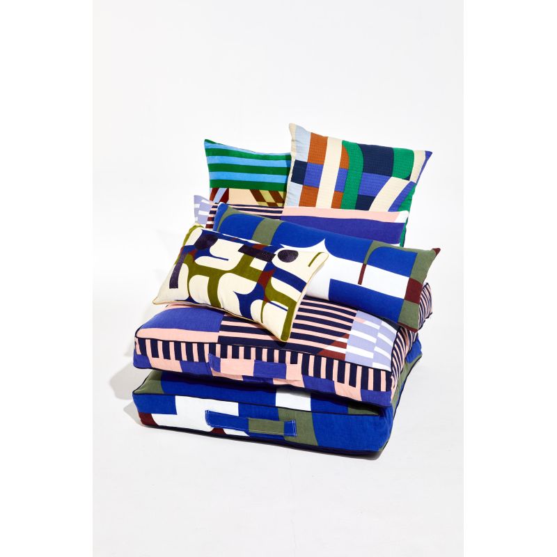 Chance Blue Floor Cushion 80/80/12Cm