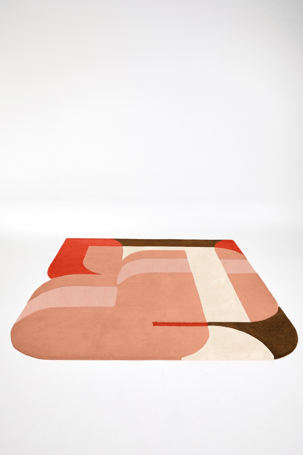 Large Calice Pink Square Rug 180x180 | Mapoésie
