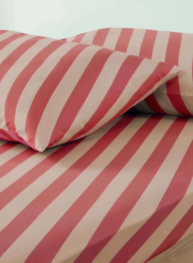Housse de coussin Diagonal Rose 50x75