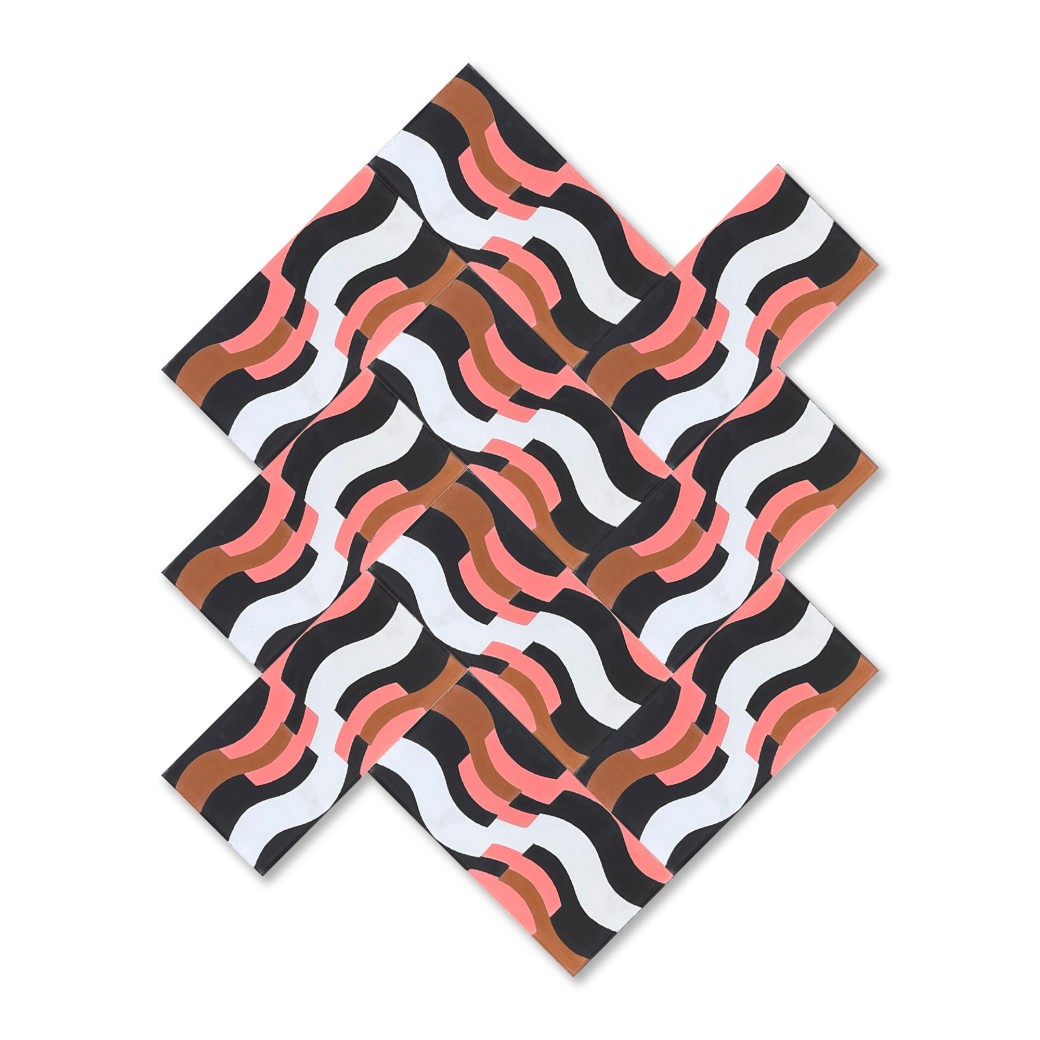 Carreau de ciment Nazaré Flamingo