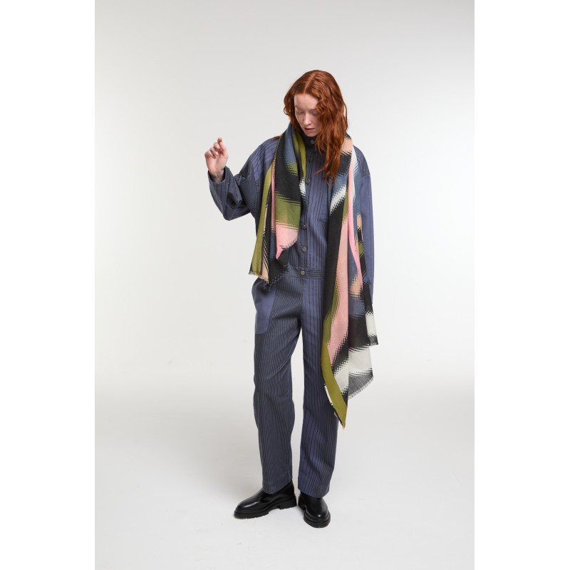 Foulard Mouvance Rose Design Arty | Mapoésie Paris
