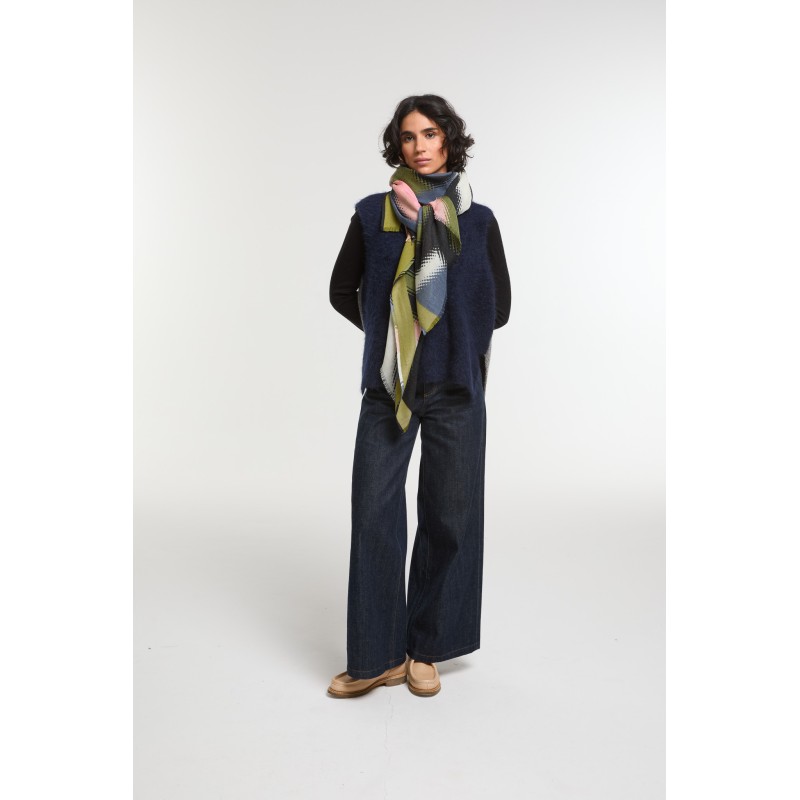 Foulard Mouvance Rose Design Arty | Mapoésie Paris