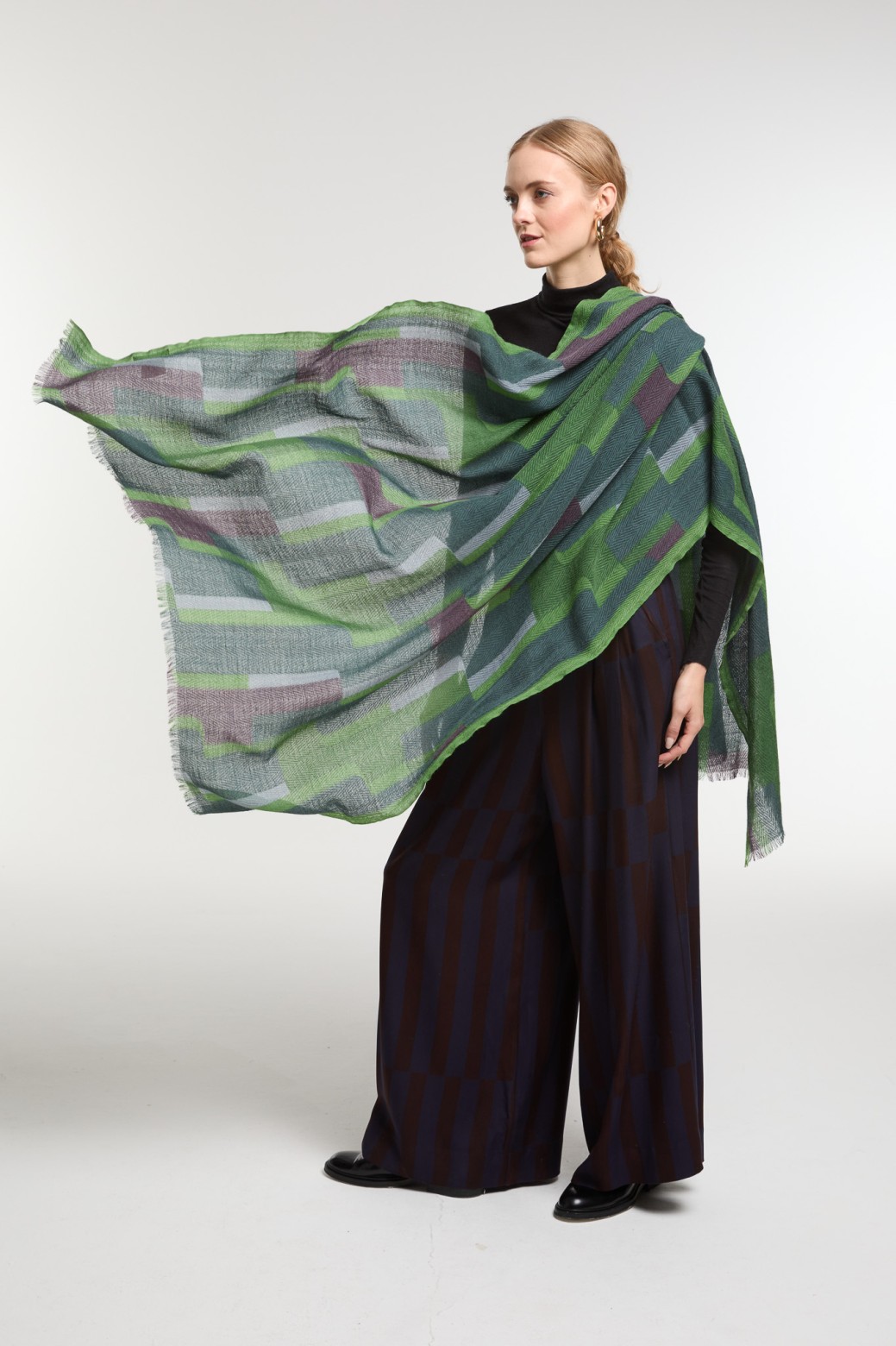 Foulard Édom Vert Style Contemporain | Mapoésie