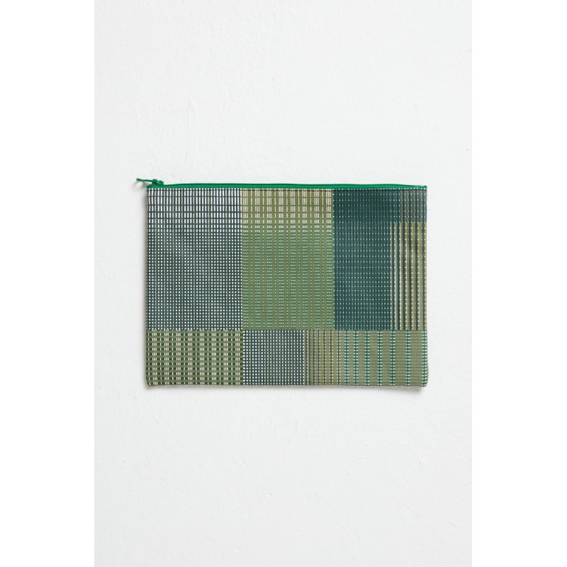 Pochette Goa Prisme Vert Motif Arty | Mapoésie Paris
