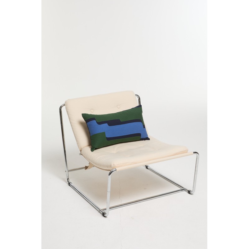 Mystère Green Graphic Cushion Cover | Mapoésie