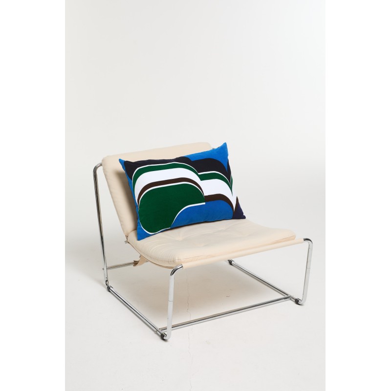 Housse de Coussin Wonder Bleu Graphique | Mapoésie