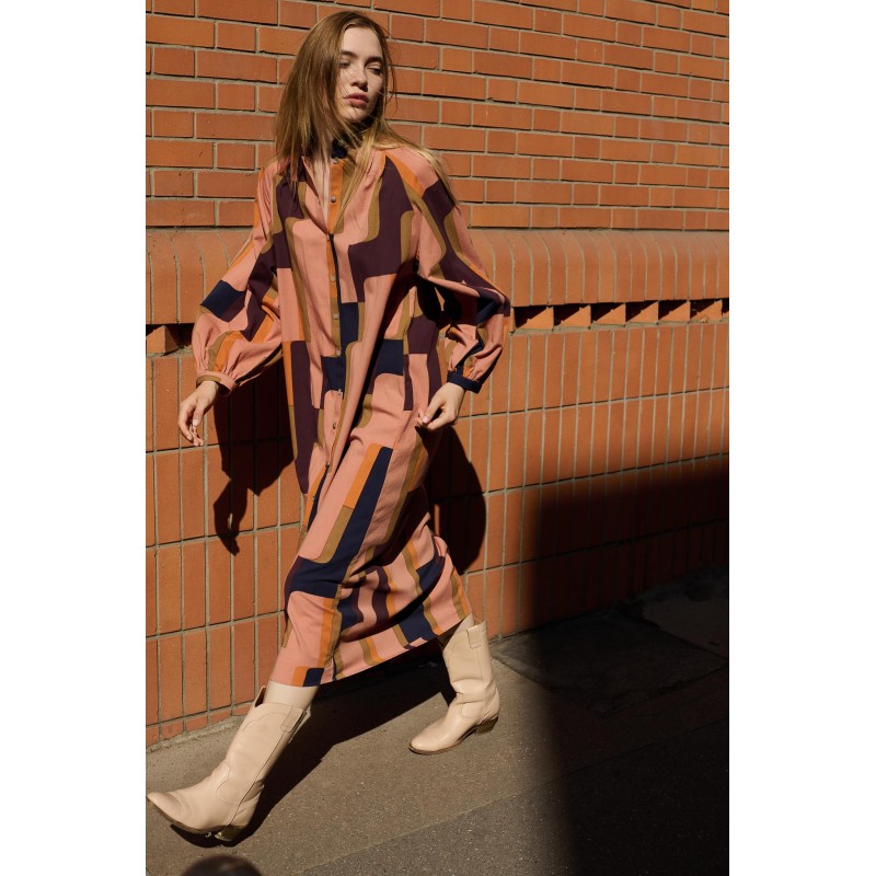 Robe Eulalie Petra Blush Coupe Fluide | Mapoésie Paris