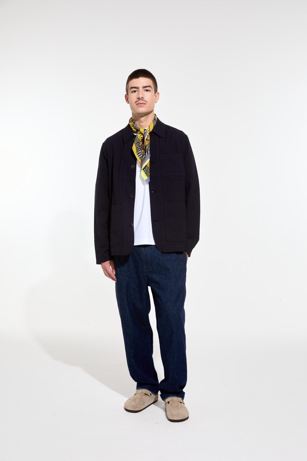 Graphic cotton scarf - Yellow Pollen/Mapoésie