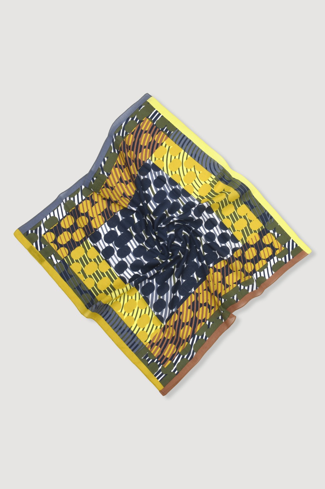 Graphic cotton scarf - Yellow Pollen/Mapoésie
