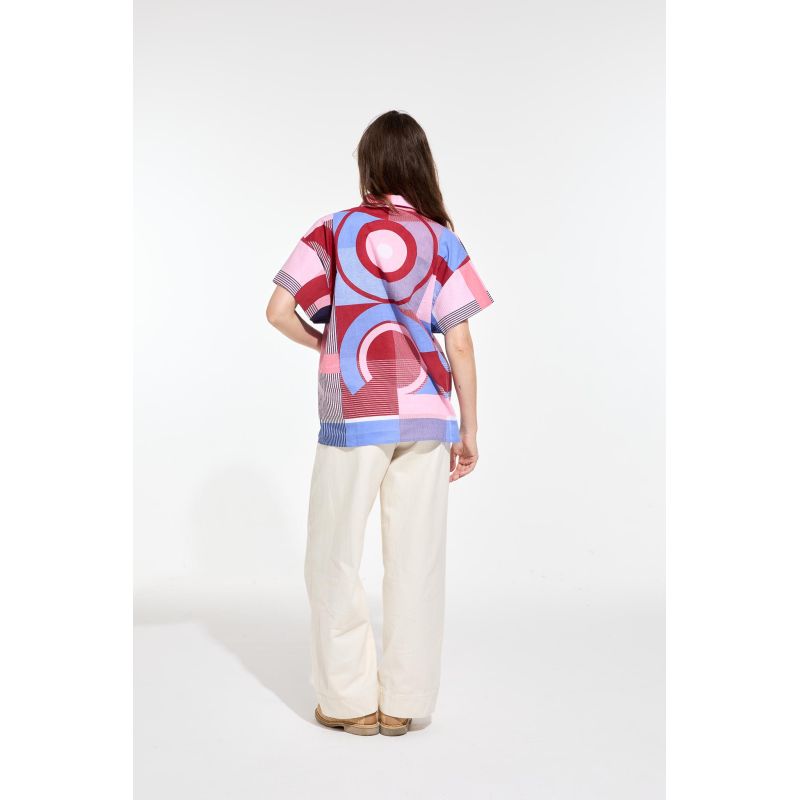 Chemise Andrew Ta Poesie Rouge Bleu
