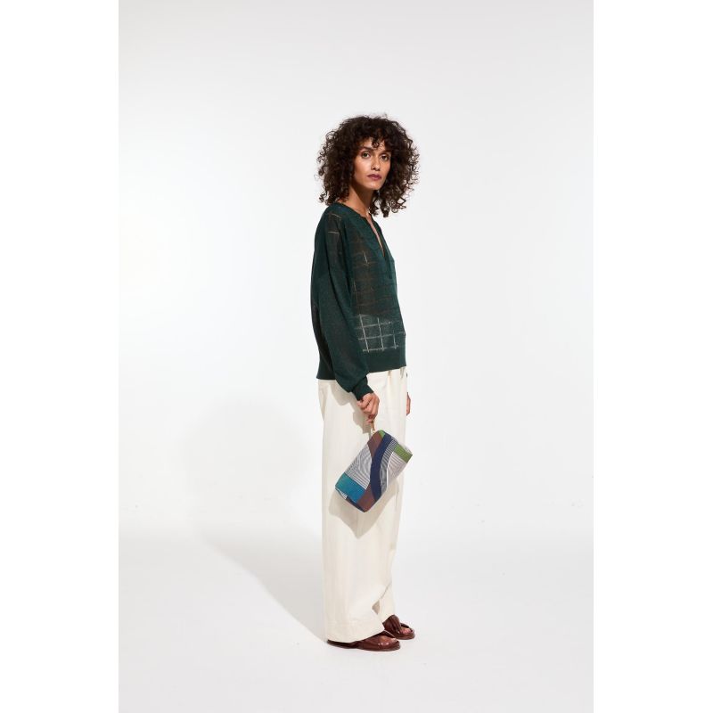 Pochette De Voyage ElbaEttore Bleu Vert