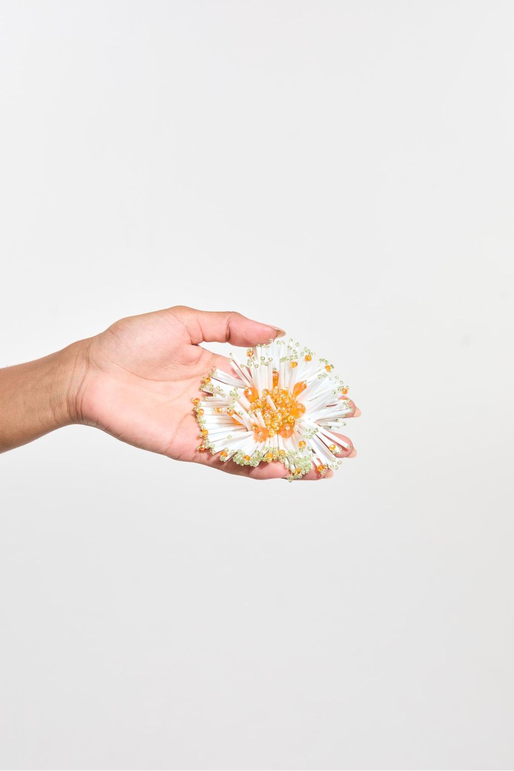 Broche AnemoneBlanc