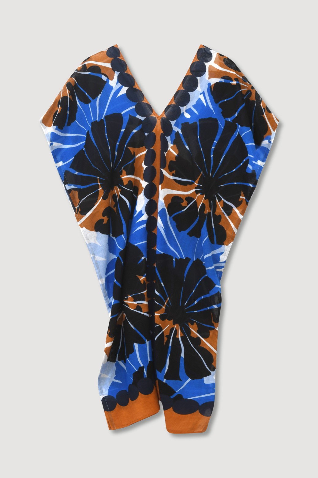 Robe de plage mi-longue-bleu/Mapoésie