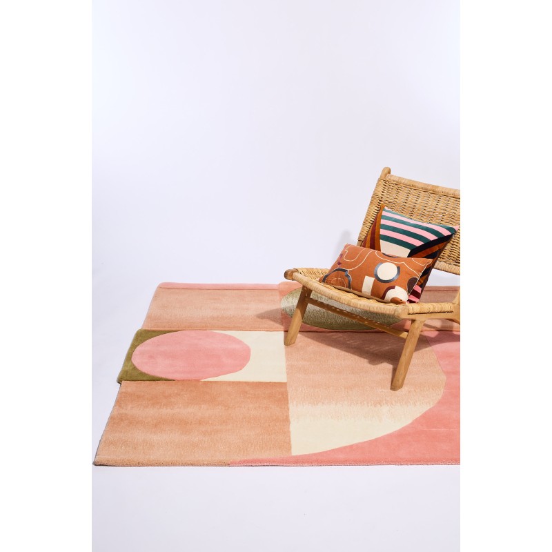Grand Tapis Atlas Rose en Laine 180x183 | Mapoésie