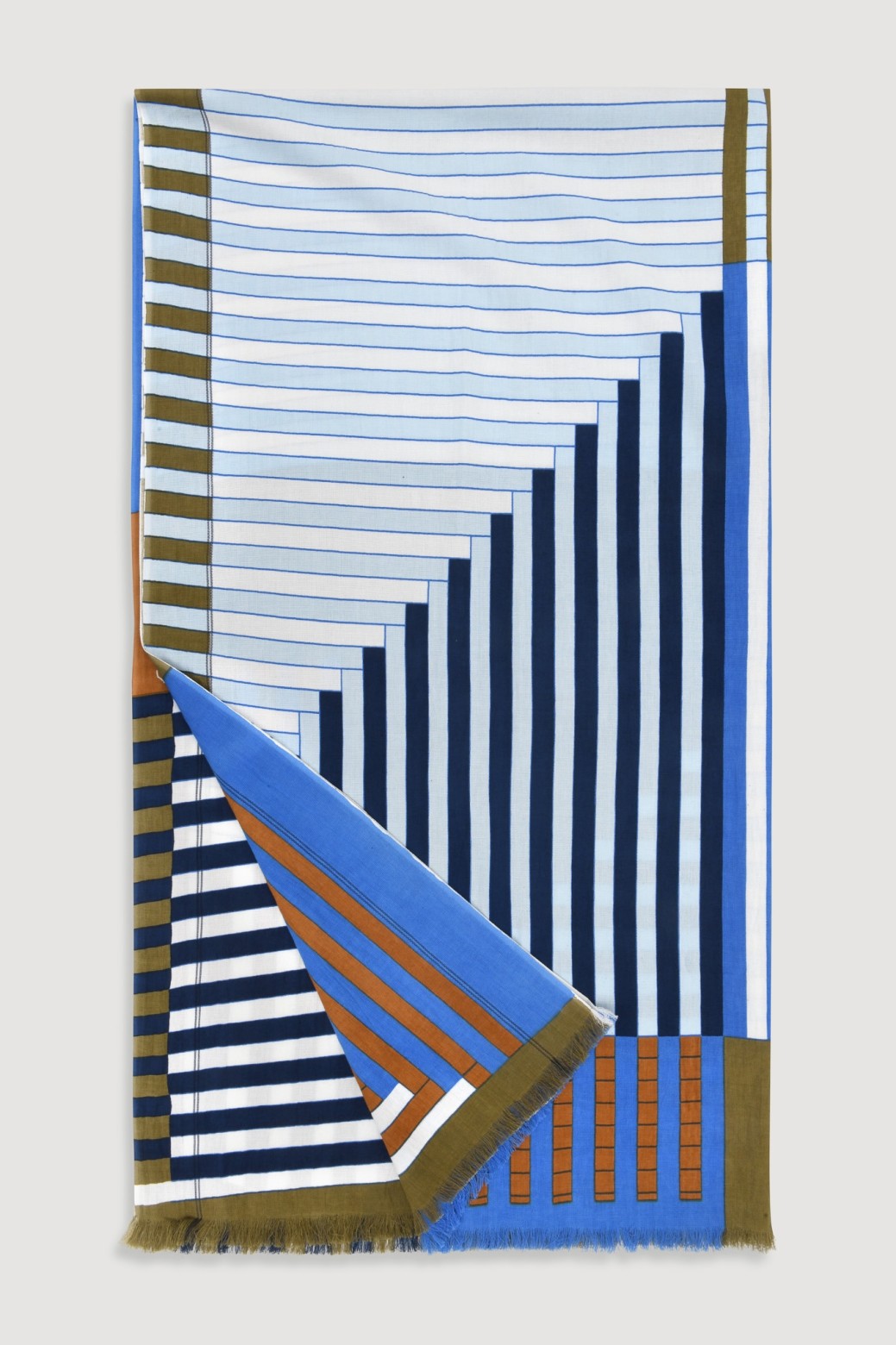 Blue Riviera printed cotton fouta / Mapoésie