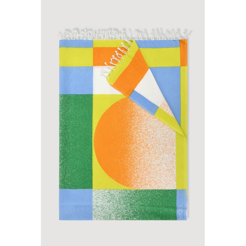 Yellow Sunrise print cotton fouta / Mapoésie