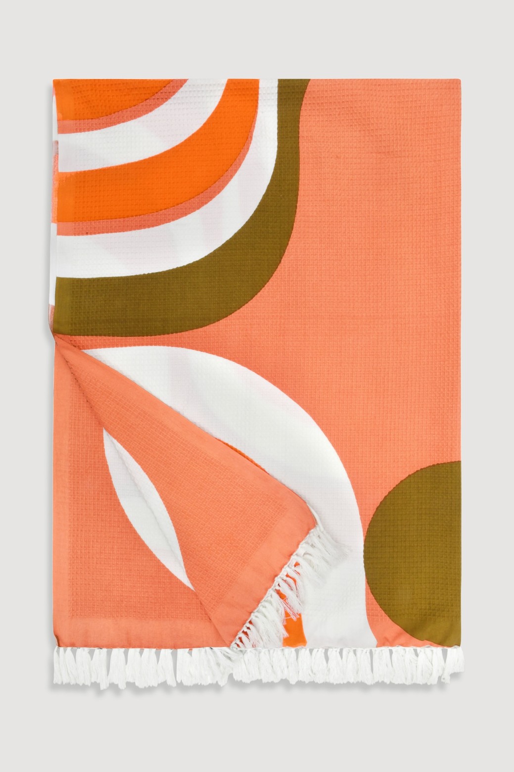 Plaid en coton graphique Nebuleuse orange/Mapoésie