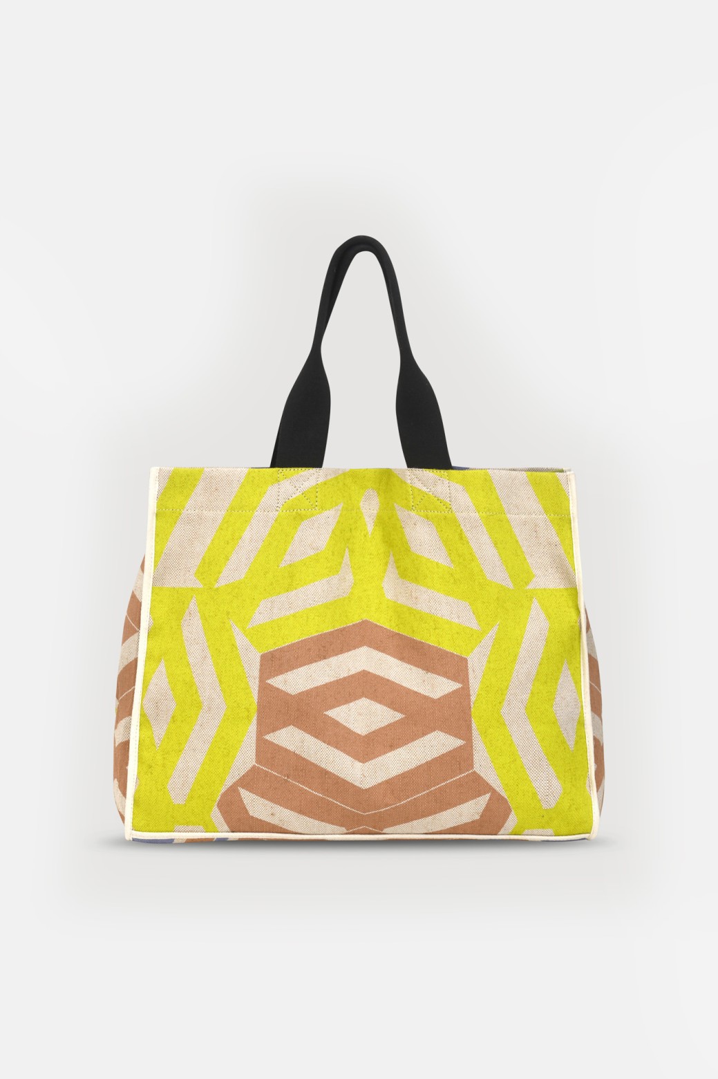 Grand sac en jute à motif/Mapoésie
