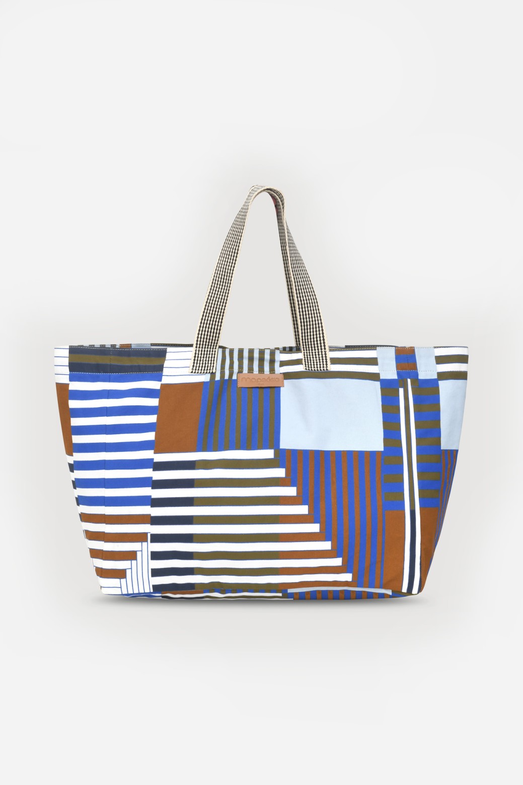 Sac de plage à rayures-bleu/Mapoésie
