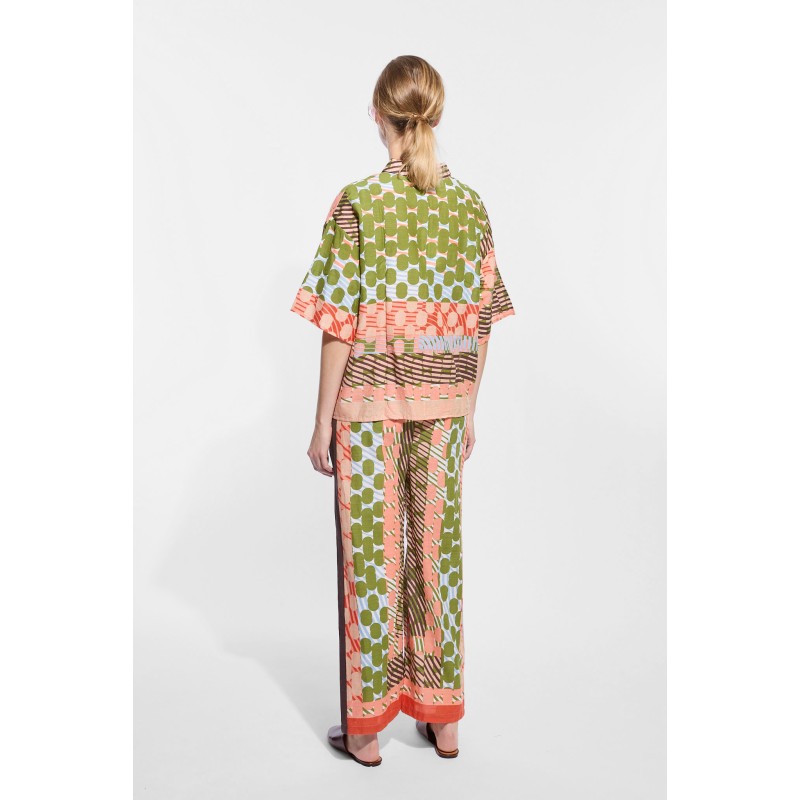 Chemise manches courtes en coton-kaki/ Mapoésie