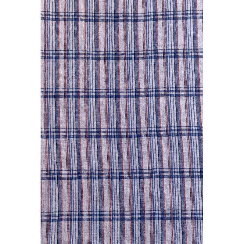 Chemise en coton tissé à la main-bleu/ Mapoésie