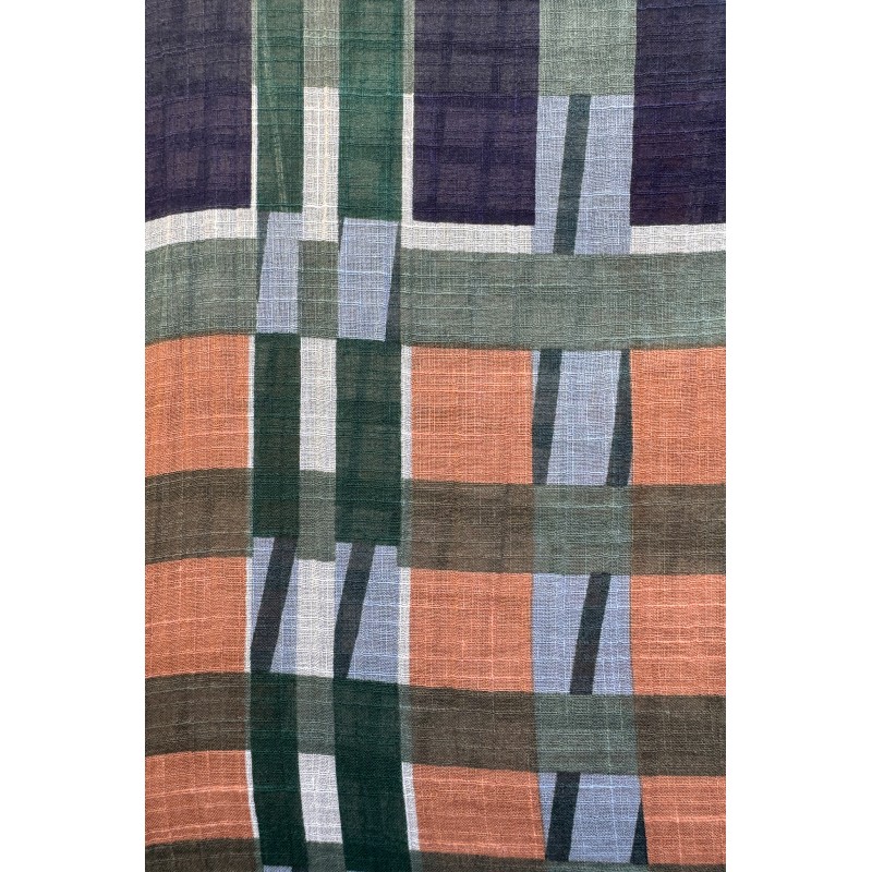 Robe d'été-coupe droite-bleu/Mapoésie