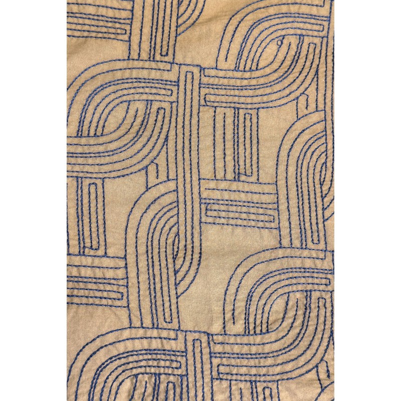 Chemise en coton brodé-kaki / Mapoésie