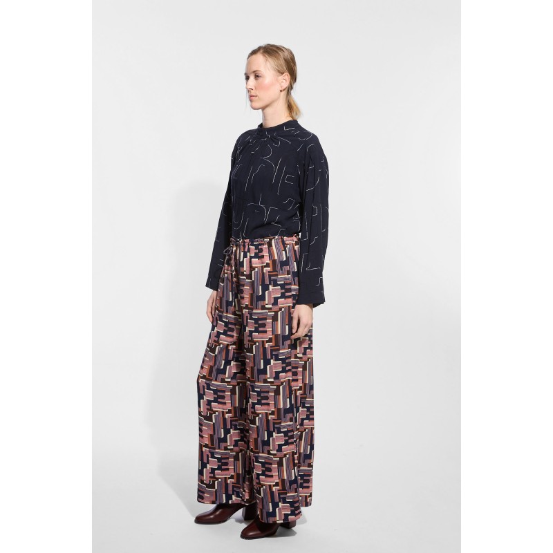 Pantalon Paule Oscar Rose Marine