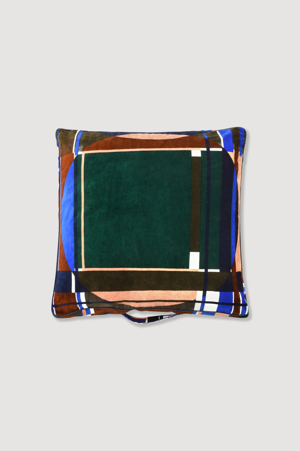Théorie Green Brown Floor Cushion Case 80/80/12cm