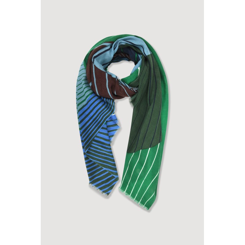 Foulard  Astre Gris Bleu
