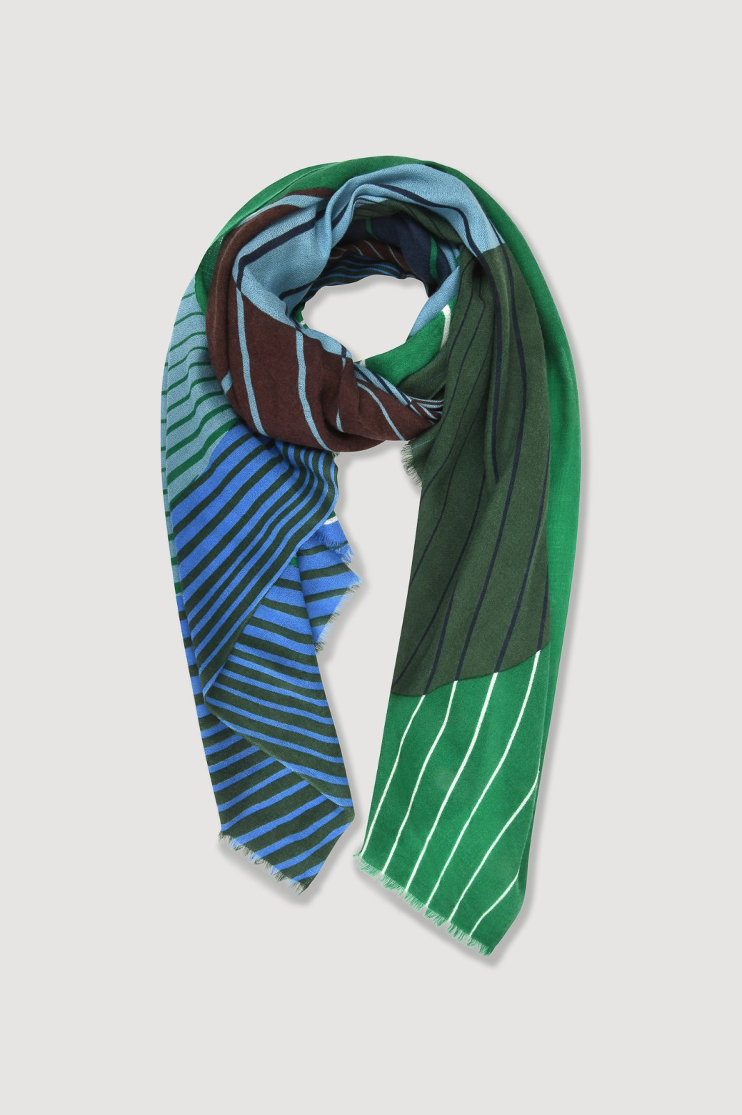 Foulard  Astre Gris Bleu
