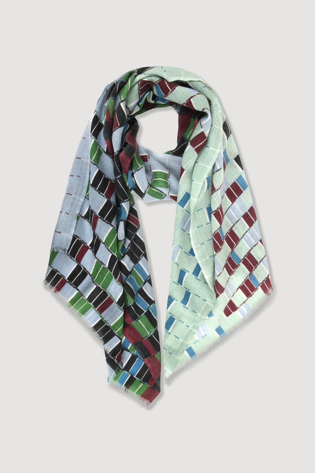 Dedale Blue Grey Scarf