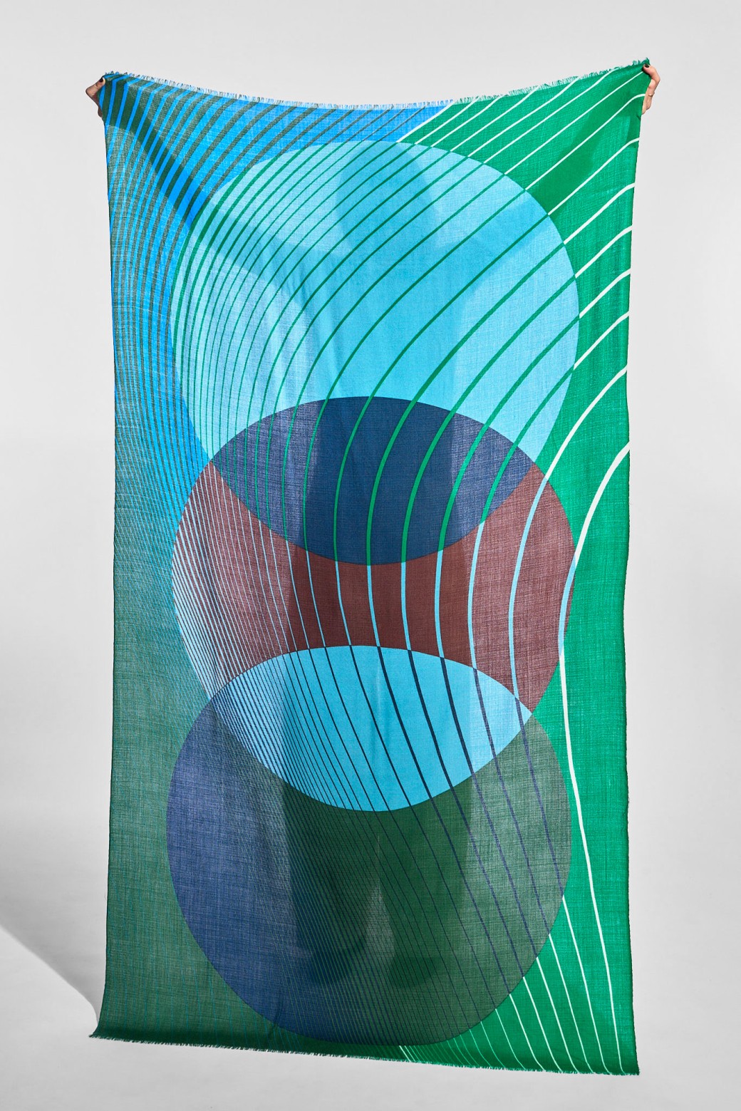 Foulard  Astre Gris Bleu