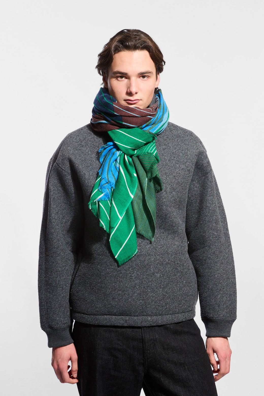 Astre Blue Grey Scarf