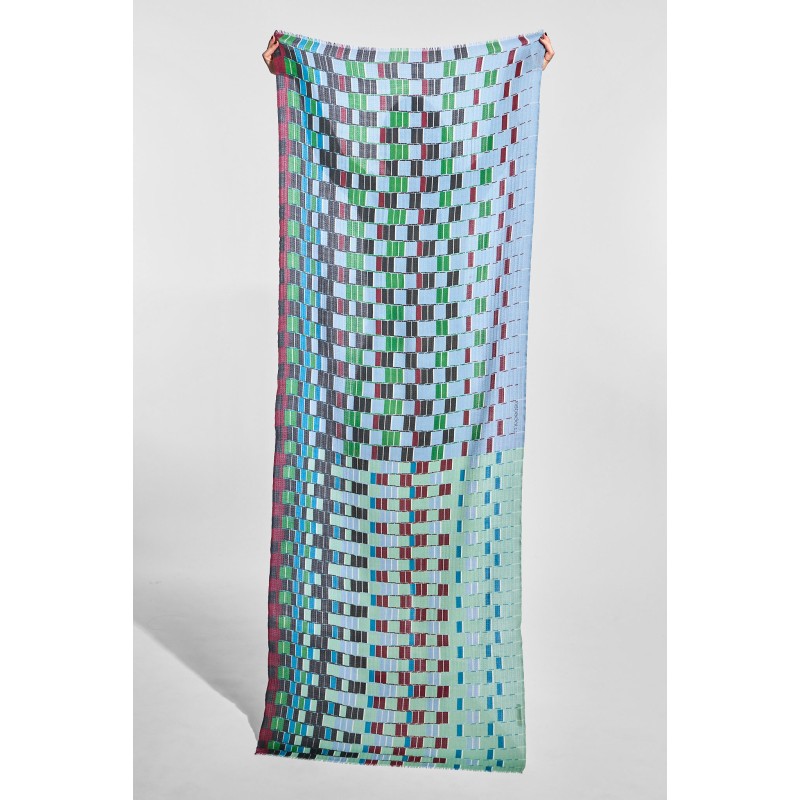 Foulard Dedale Bleu Gris