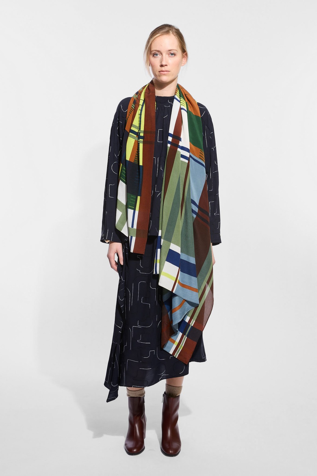 Divine Blue Grey Scarf