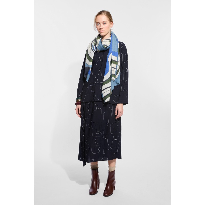 Magma Blue Grey Scarf