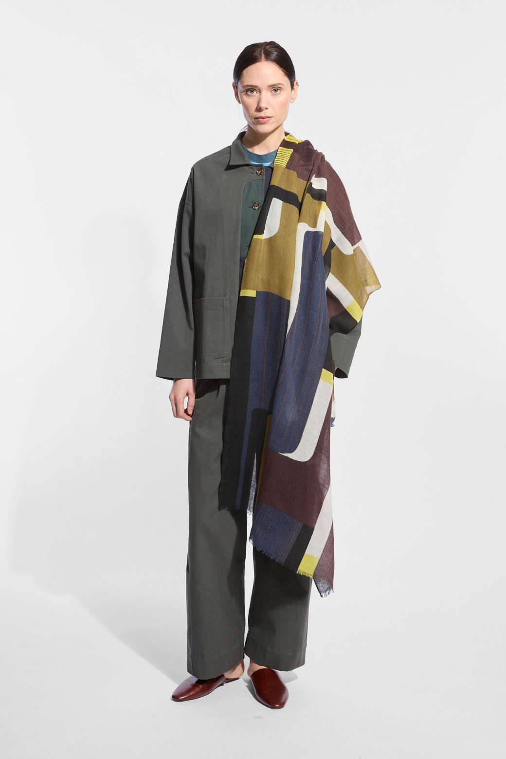 Petra Khaki Scarf