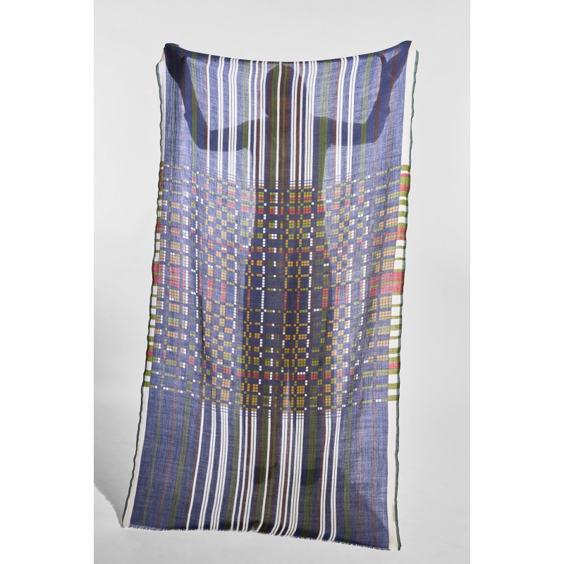 Sequence Blue Grey Scarf