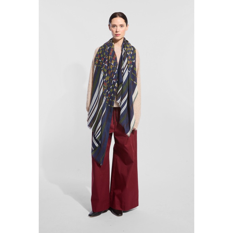 Sequence Navy Scarf