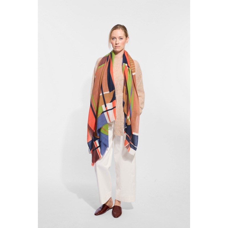 Theorie Burgundy Reddish Scarf