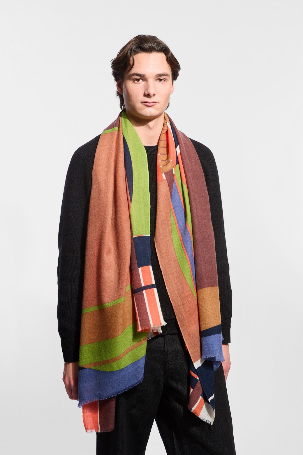 Theorie Burgundy Reddish Scarf