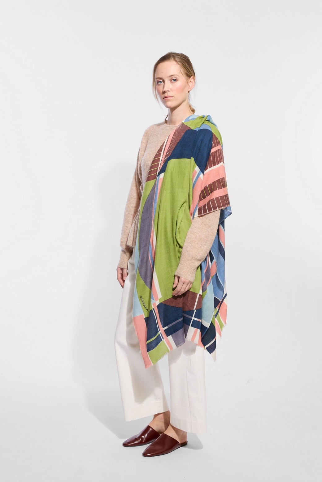 Foulard Theorie Rose Kaki