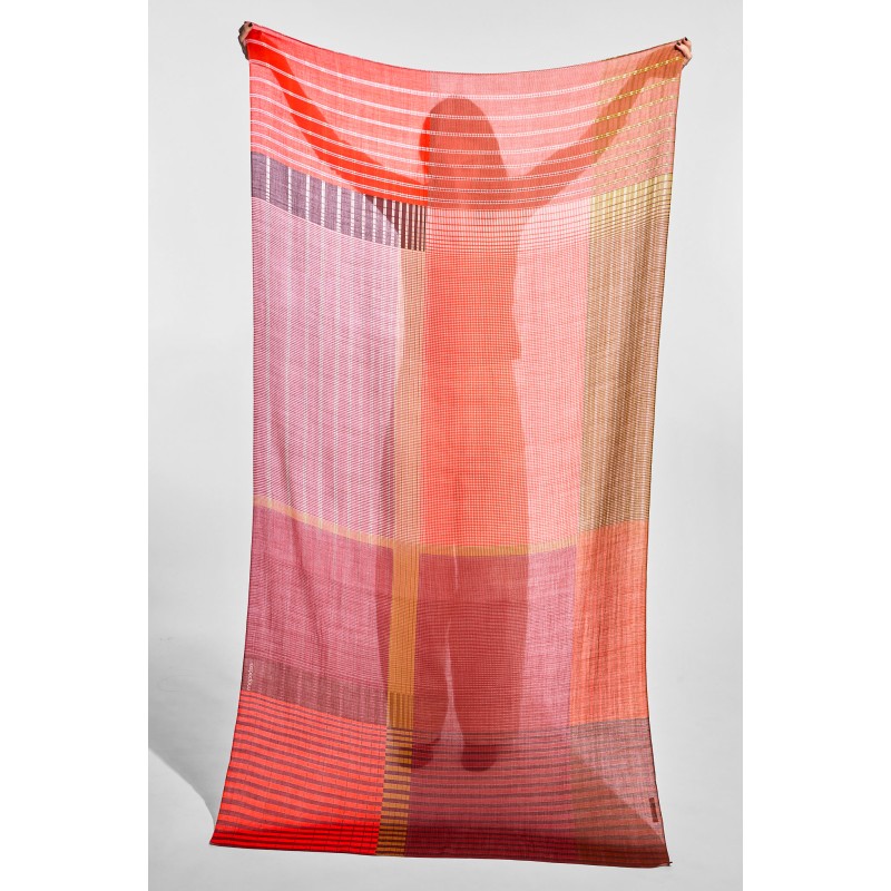 Vibrant Rose Wood Scarf