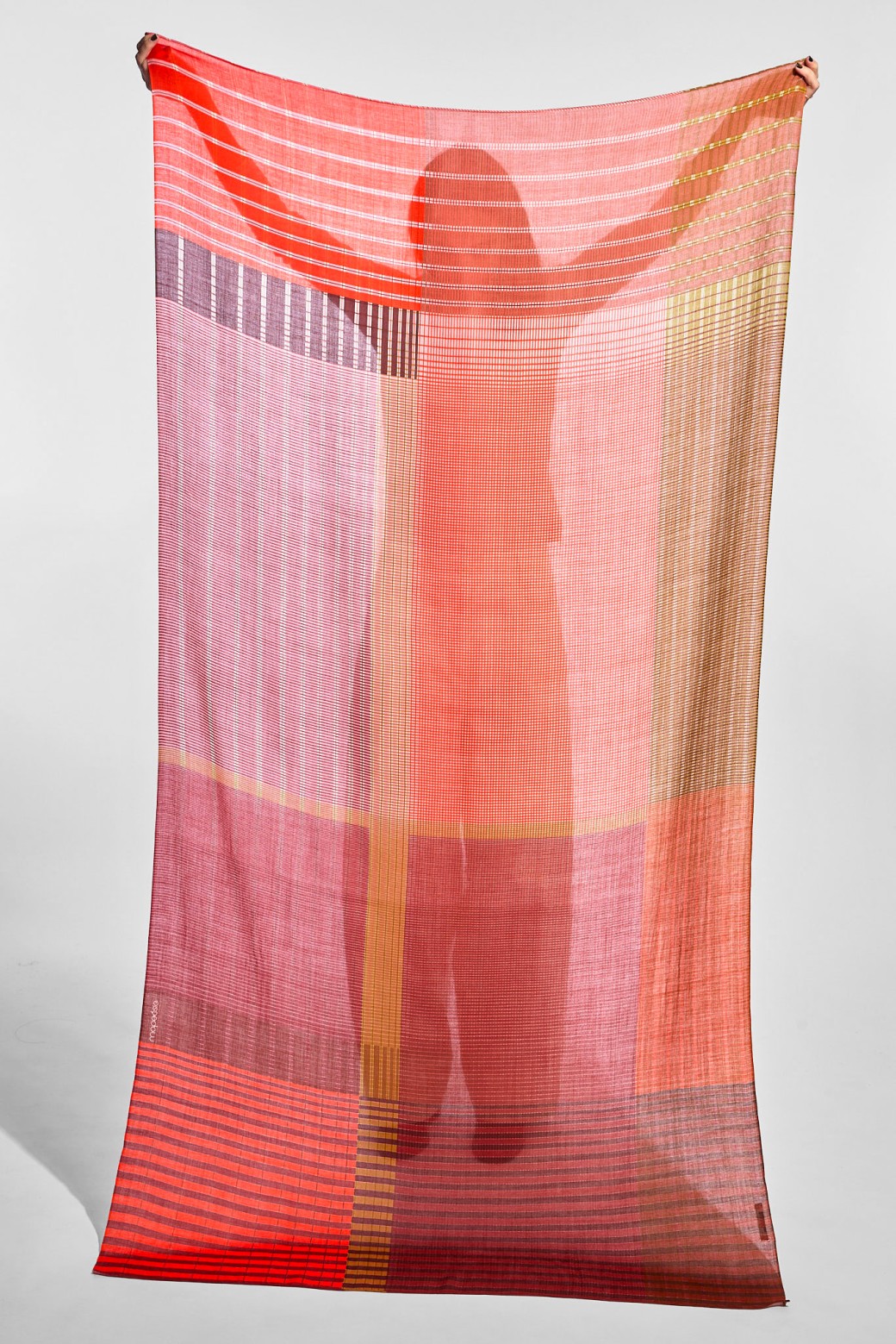 Vibrant Rose Wood Scarf